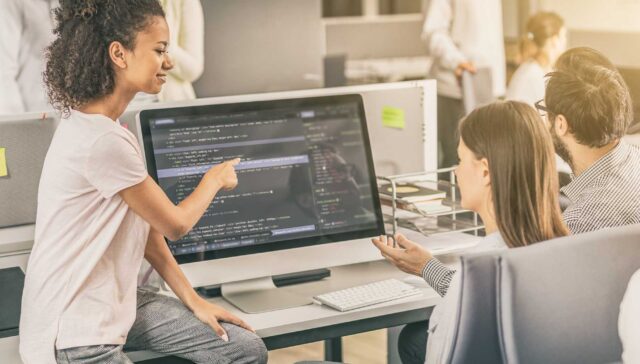 Website design. Developing programming and coding technologies.