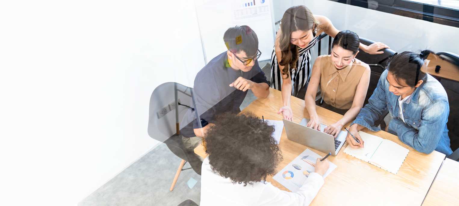 Asian business startup teamwork Business colleagues in conference meeting room during presentation
